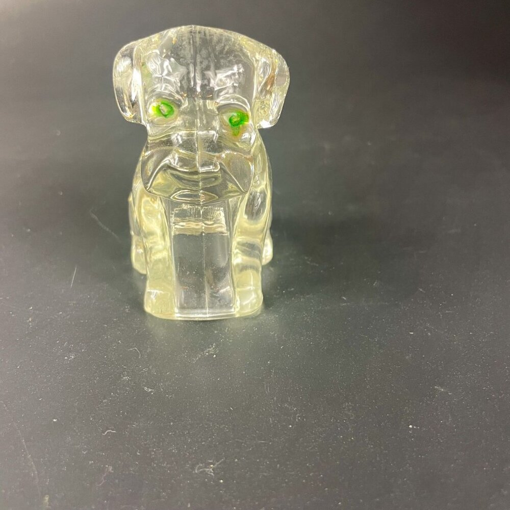 Federal Glass  Clear Mopey Dog Candy Container